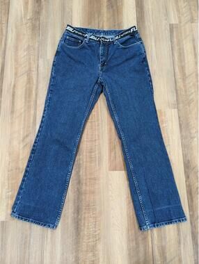 Vintage 90s Fubu Sports The Collection Denim Blue Jeans Women's Size 11 / 12